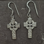 Celtic Cross Earrings - Sterling Silver