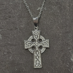 Pendant Pendant y Groes Geltaidd - Arian Sterling