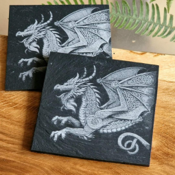 Celtic Dragon Slate Coaster