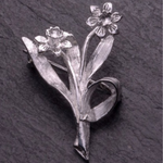Daffodil Brooch - Sterling Silver