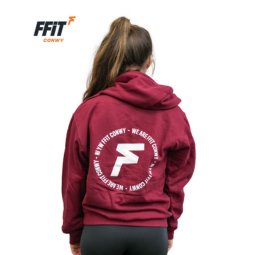 
            
                Load image into Gallery viewer, Ffit Conwy Burgundy Hoodie
            
        