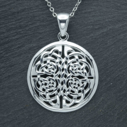 Celtic Round Pendant - Sterling Silver