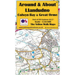 Front Cover of Around and About Llandudno Map