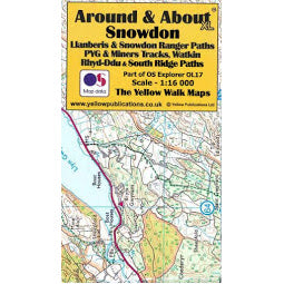 Llwythwch y ddelwedd i wyliwr yr Oriel, Clawr blaen OS Around and About Map yr Wyddfa