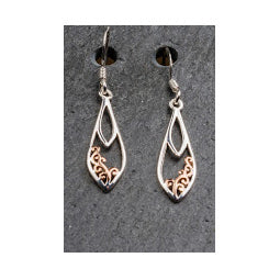 Image of Celtic earrings silver and rose gold
