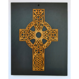 
            
                Load image into Gallery viewer, Slate Celtic Cross Plaque
            
        