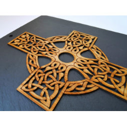 
            
                Load image into Gallery viewer, Slate Celtic Cross Plaque
            
        