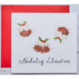 
            
                Load image into Gallery viewer, Nadolig Llawen Pudding Card
            
        