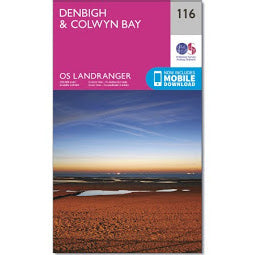 Front Cover of OS 116 Denbigh and Colwyn Bay Map