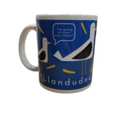 Llandudno Seagull Mug - I'm Going to Steal Your Chips!