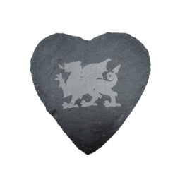 Llwythwch y llun i mewn i wyliwr yr Oriel, Dragon Slate Heart Coaster