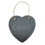Catref Slate Heart Plaque