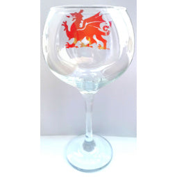 Welsh Dragon Gin Glass