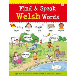
            
                Load image into Gallery viewer, Front cover Find and Speak Welsh Words book
            
        