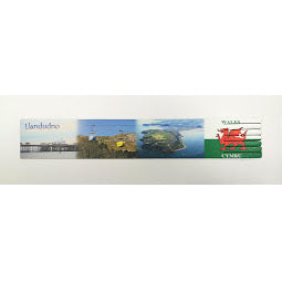 Llandudno bookmark featuring popular images of the town