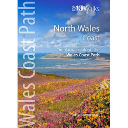 
            
                Load image into Gallery viewer, Front cover Top Ten Walks North Wales Coast guide book
            
        
